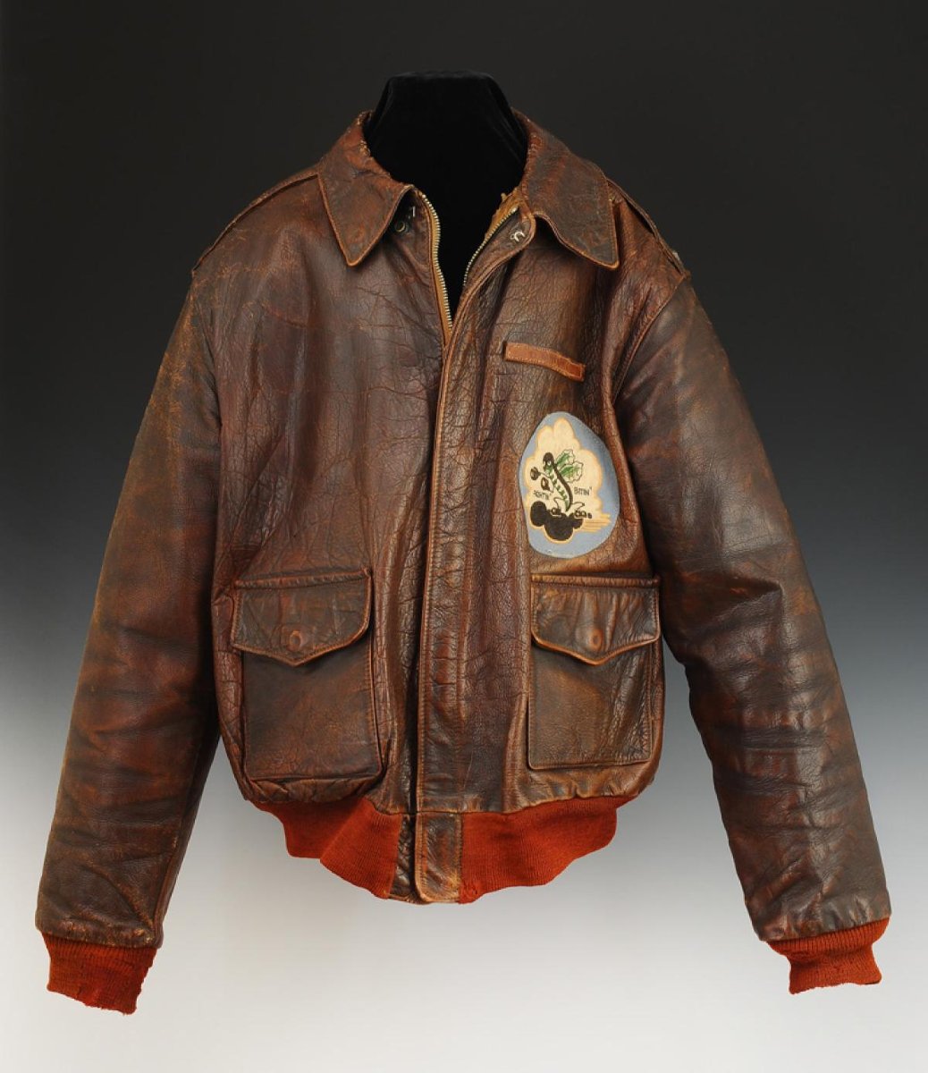 BLOUSON A2 US D'UN PILOTE QUI PARTICIPA AUX BOMBARDEMENTS PRÉPARATIFS DU D-DAY-photo-3