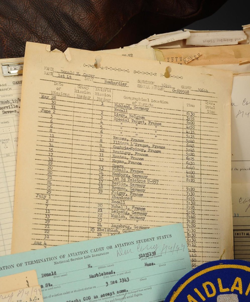 BLOUSON A2 US D'UN PILOTE QUI PARTICIPA AUX BOMBARDEMENTS PRÉPARATIFS DU D-DAY-photo-4