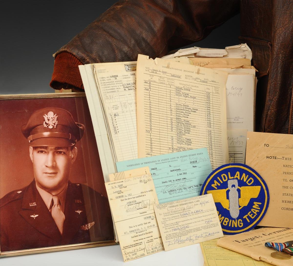 BLOUSON A2 US D'UN PILOTE QUI PARTICIPA AUX BOMBARDEMENTS PRÉPARATIFS DU D-DAY-photo-3