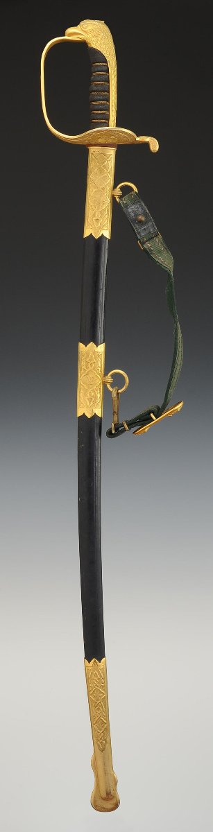 SABRE D'OFFICIER DE LA MARINE DE LA RÉPUBLIQUE ARABE SYRIENNE, Milieu XXème siècle (1963-1972).-photo-3