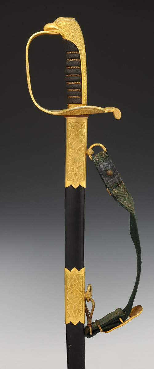 SABRE D'OFFICIER DE LA MARINE DE LA RÉPUBLIQUE ARABE SYRIENNE, Milieu XXème siècle (1963-1972).