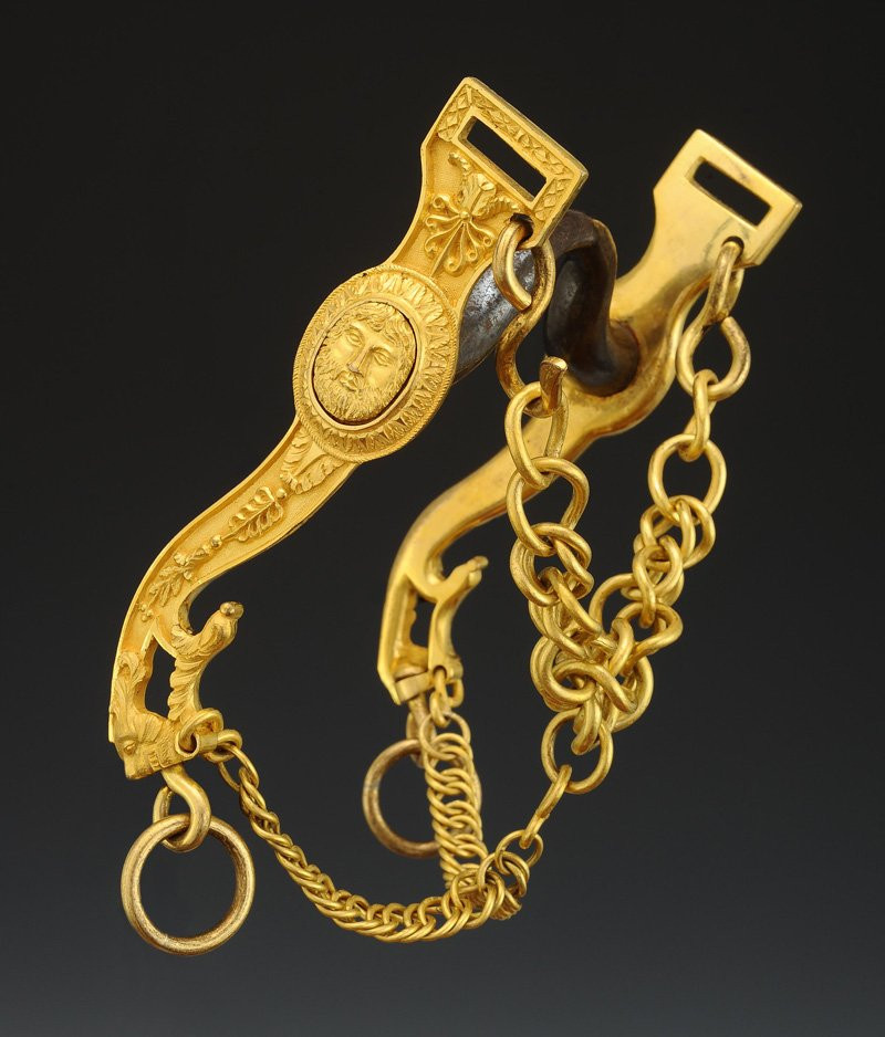 MORS DE BRIDE ET PAIRE D'ÉTRIERS ATTRIBUÉS AU MARÉCHAL MONCEY, Premier Empire. -photo-3