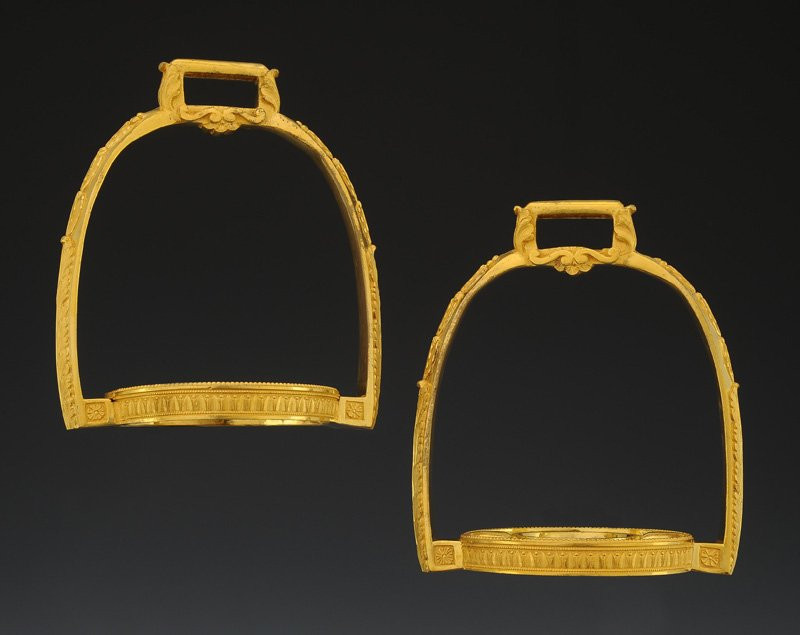 MORS DE BRIDE ET PAIRE D'ÉTRIERS ATTRIBUÉS AU MARÉCHAL MONCEY, Premier Empire. -photo-2