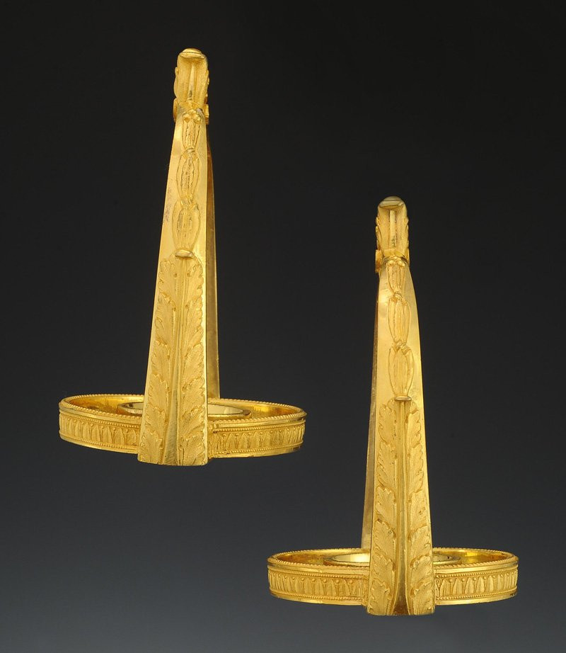 MORS DE BRIDE ET PAIRE D'ÉTRIERS ATTRIBUÉS AU MARÉCHAL MONCEY, Premier Empire. -photo-4