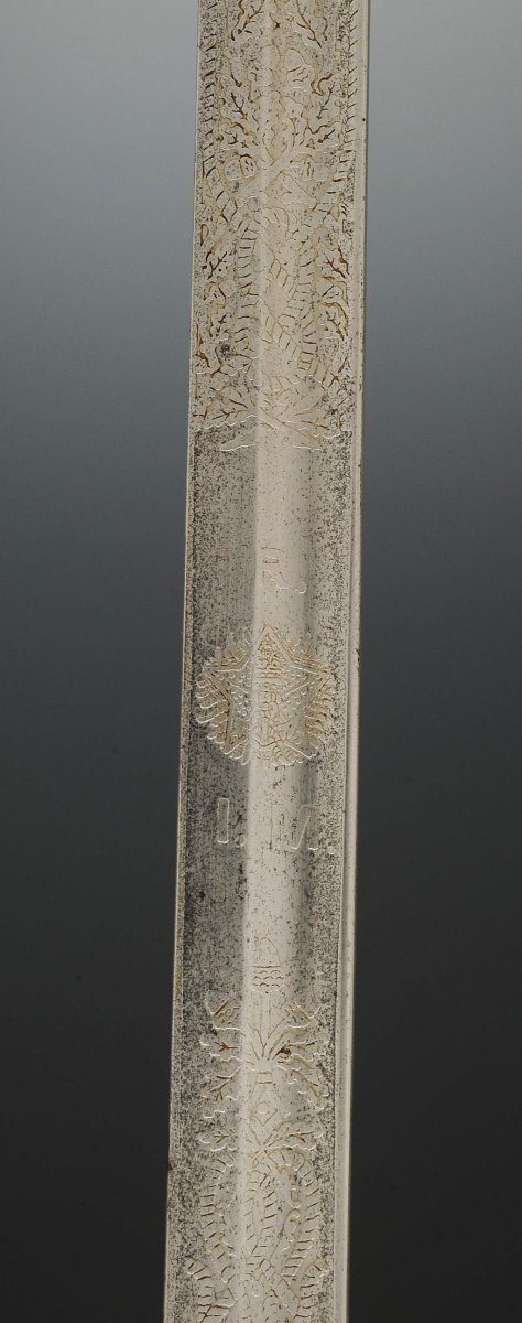 SABRE D'OFFICIER DE LA MARINE INDIENNE AYANT APPARTENU AU COMMANDER HEDLEY VICARS BANFIELD-photo-6