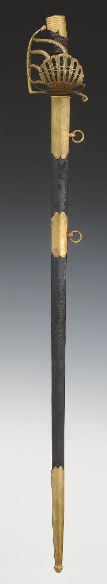 SABRE À GARDE DE BATAILLE D'OFFICIER DE DRAGONS OU GENDARMERIE, Révolution - Premier Empire.-photo-2