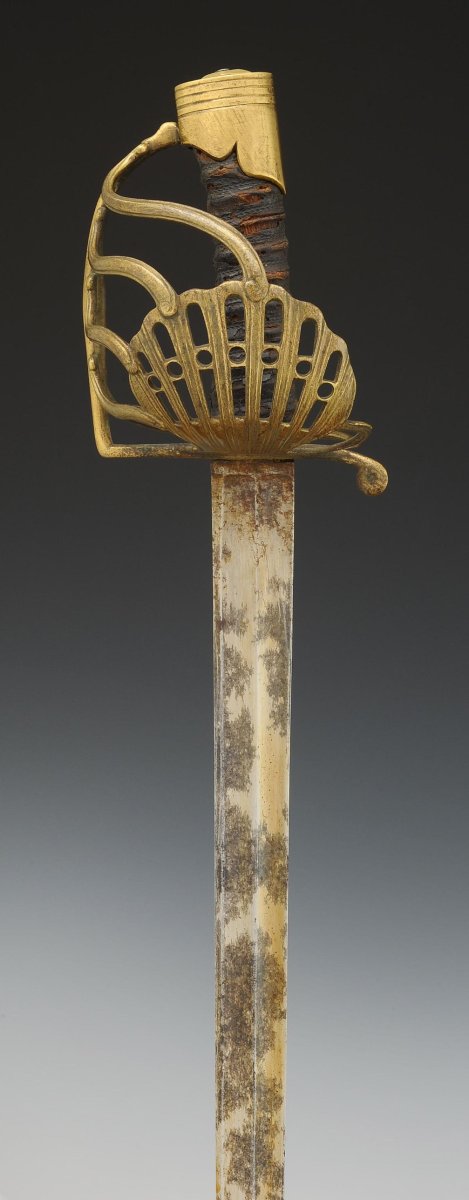 SABRE À GARDE DE BATAILLE D'OFFICIER DE DRAGONS OU GENDARMERIE, Révolution - Premier Empire.-photo-3