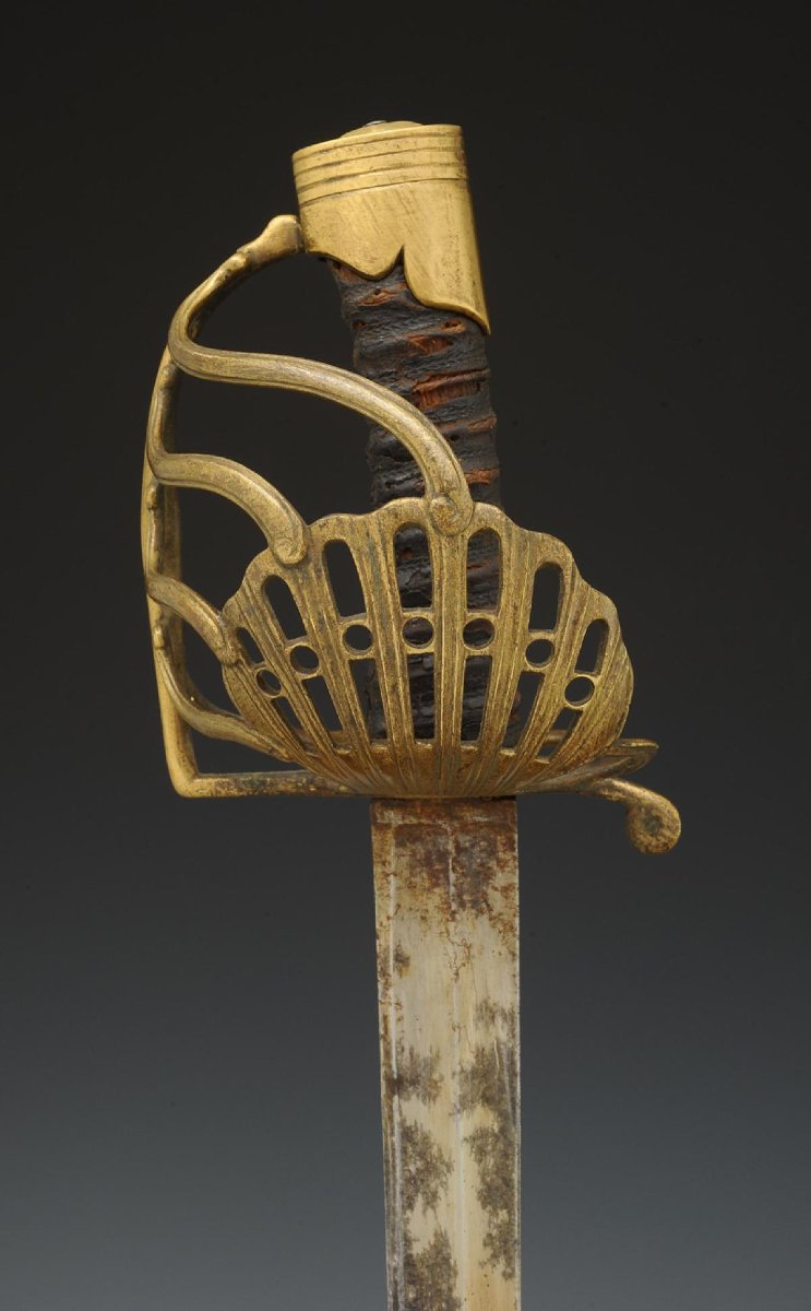 SABRE À GARDE DE BATAILLE D'OFFICIER DE DRAGONS OU GENDARMERIE, Révolution - Premier Empire.-photo-4