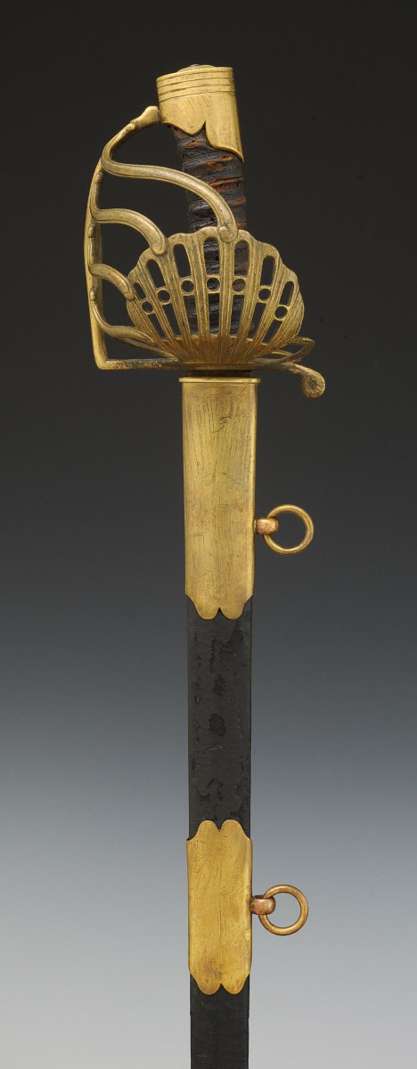 SABRE À GARDE DE BATAILLE D'OFFICIER DE DRAGONS OU GENDARMERIE, Révolution - Premier Empire.