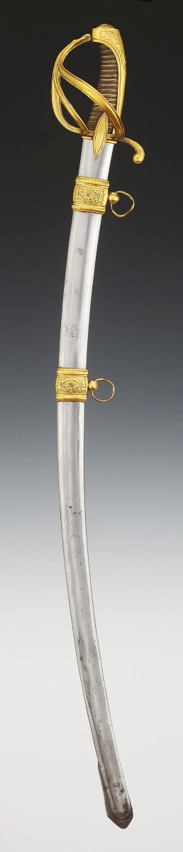 SABRE D'OFFICIER DE CAVALERIE LÉGÈRE, Restauration. -photo-2