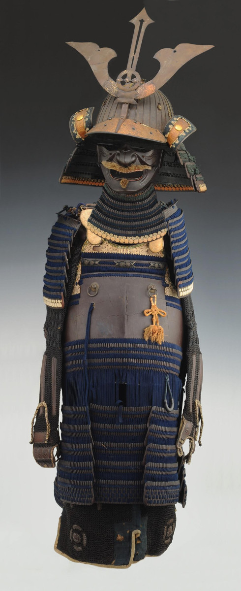 Tetsu Kuro Urashi Nuri Gomaidō Gusoku Japanese Weapon, Edo Era, Mid-19th Century.