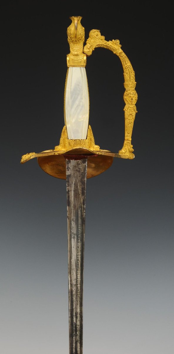 ÉPÉE DE DISTINCTION DE L'ÉCOLE DES PAGES DONNÉE PAR LE ROI À MONSIEUR ADEMAR DE GAIN MONTAIGNAC-photo-3