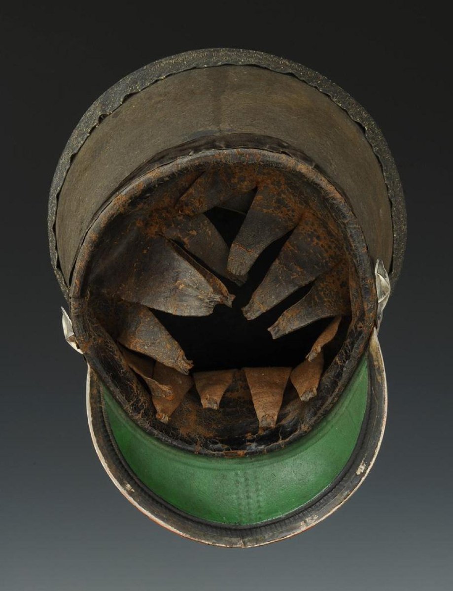 SHAKO D'OFFICIER DU 1er RÉGIMENT DE HUSSARDS, modèle 1812, Premier Empire.-photo-5