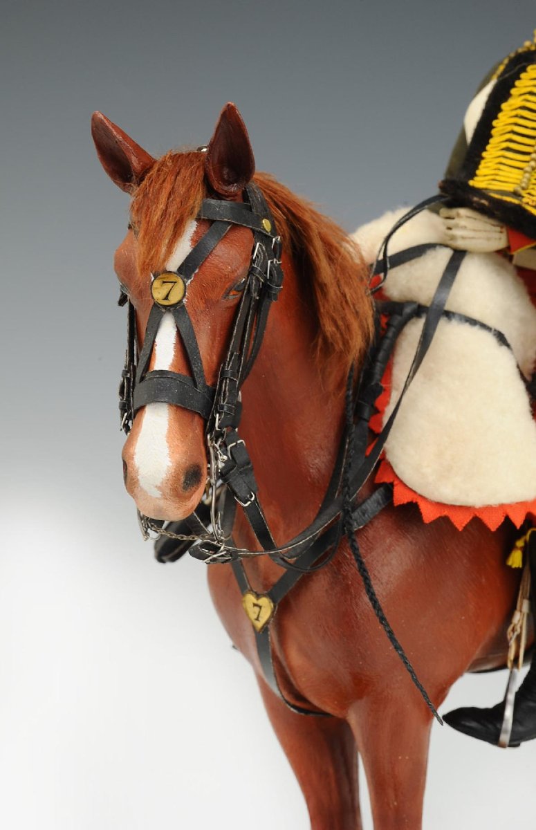 LEPELTIER DANIEL : MANNEQUIN MINIATURE À CHEVAL  UN HUSSARD DU 7ème RÉGIMENT Premier Empire-photo-5