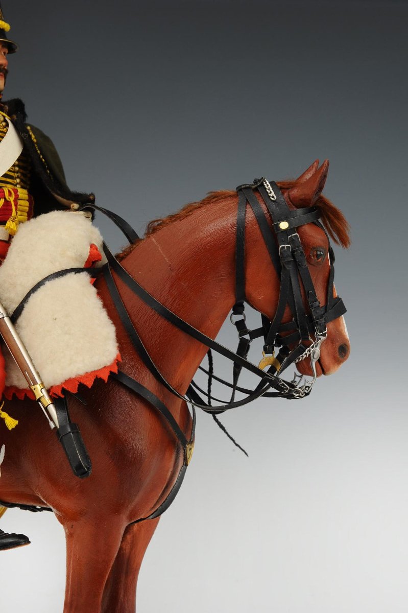 LEPELTIER DANIEL : MANNEQUIN MINIATURE À CHEVAL  UN HUSSARD DU 7ème RÉGIMENT Premier Empire-photo-8