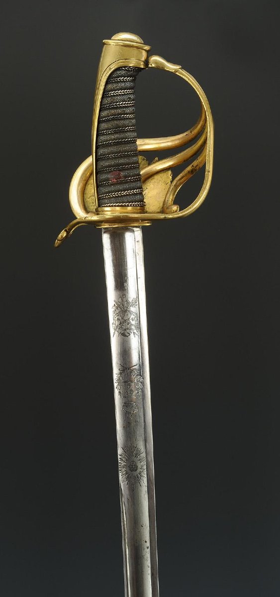 SABRE DES GARDES DU CORPS DU ROI, Modèle 1816, Restauration. 34417-photo-5