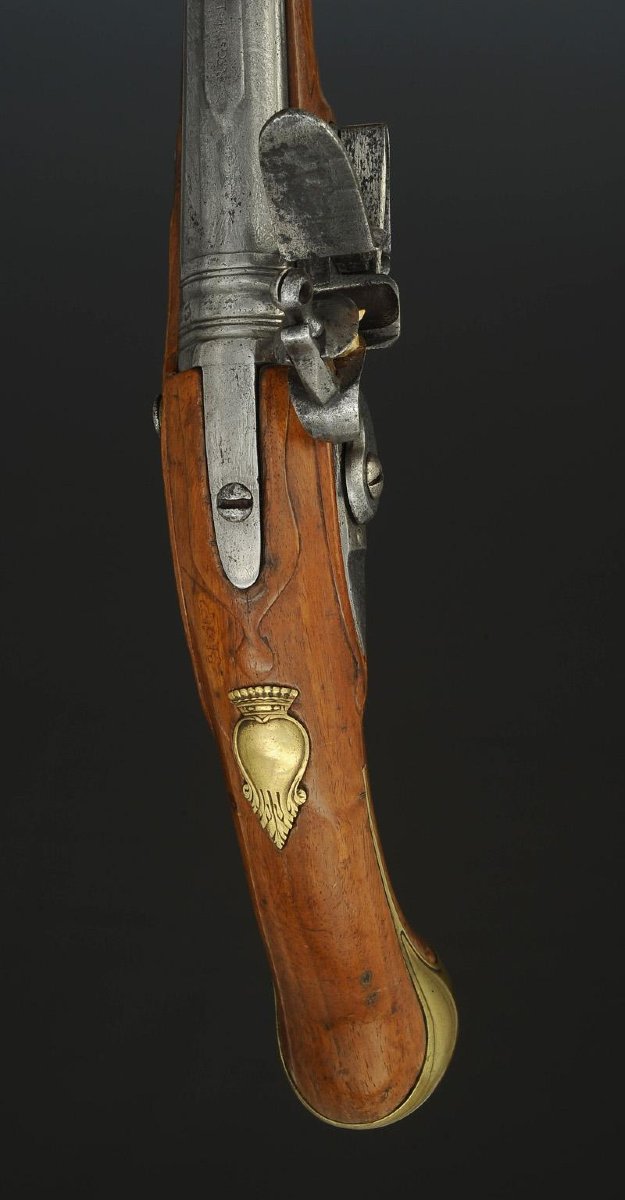 PISTOLET PRÉ RÉGLEMENTAIRE RÉGIMENT LA MOTHE HOUDANCOURT, COMPAGNIE MESTRE DE CAMP, 1710-1713-photo-2