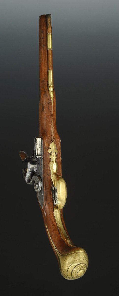 PISTOLET PRÉ RÉGLEMENTAIRE RÉGIMENT LA MOTHE HOUDANCOURT, COMPAGNIE MESTRE DE CAMP, 1710-1713-photo-1