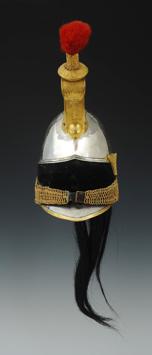 CASQUE D'OFFICIER DE CUIRASSIERS, modèle 1845, DANS SA BOÎTE DE TRANSPORT, Momarchie de Juillet-photo-2