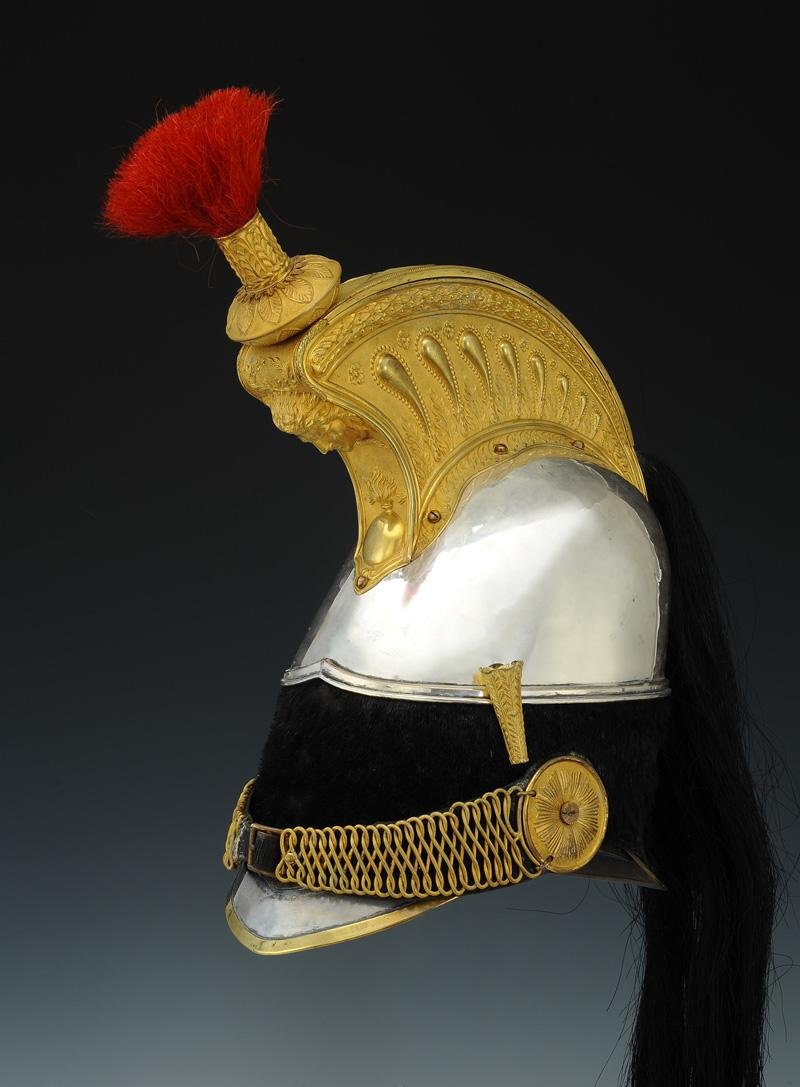 CASQUE D'OFFICIER DE CUIRASSIERS, modèle 1845, DANS SA BOÎTE DE TRANSPORT, Momarchie de Juillet-photo-4