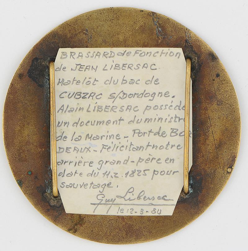 Plate Of Jean Libersac Armband, Seaman In The Service Of Passage Dy Bac Cubzac-sur-dordogn-photo-2