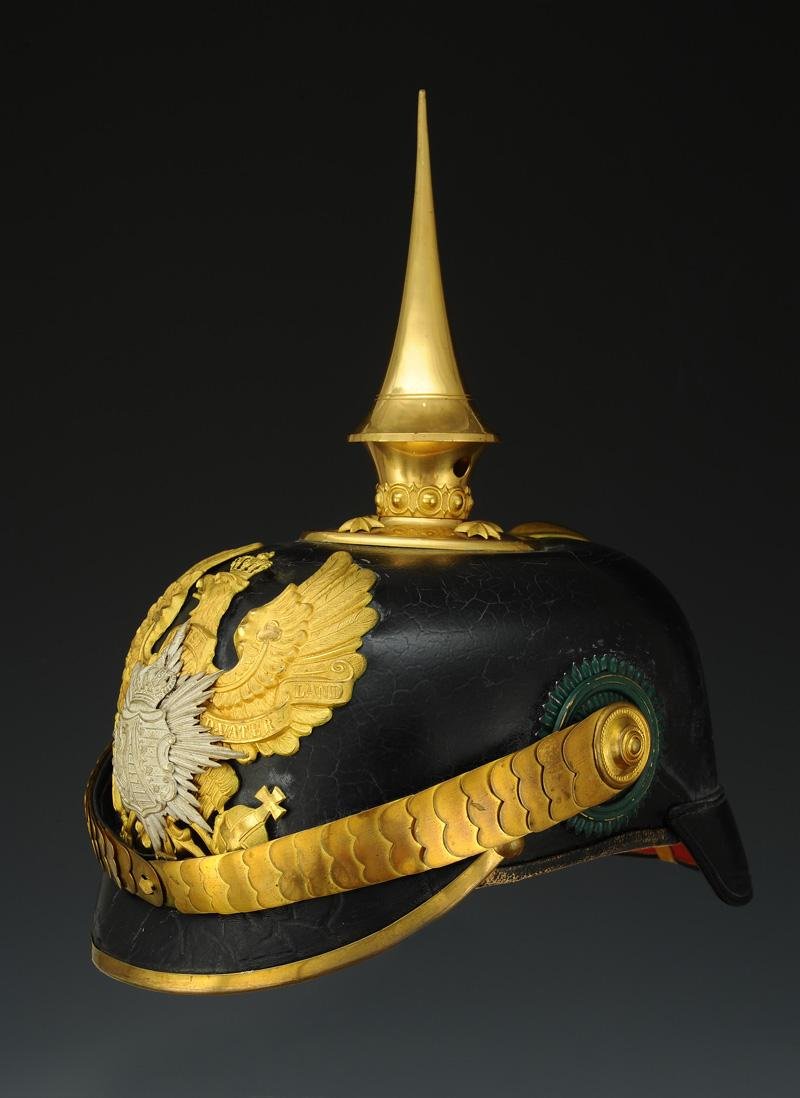 Casque À Pointe d'Officier Du Duché d'Anhalt Du 93ème Régiment d'Infanterie, Anhalt Pickelhaube