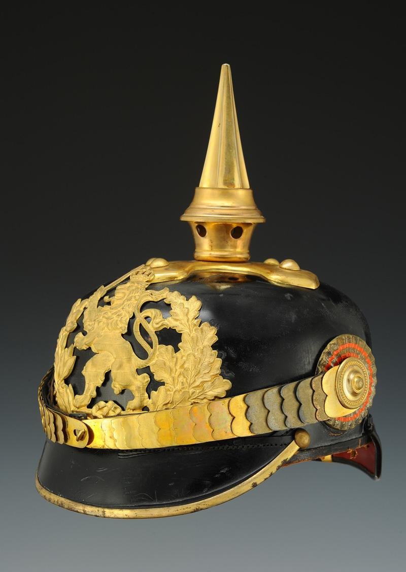 Casque À Pointe d'Officier Des 116ème, 118ème Et 168ème RÉgiments d'Infanterie Du Grand-duché