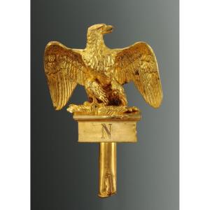 AIGLE DE DRAPEAU DE LA GARDE NATIONALE, modèle juillet 1852, Second Empire. 