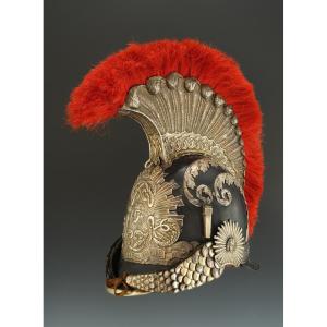 CASQUE DE TROMPETTE DES GARDES DU CORPS DU ROI, premier modèle 1814, Restauration. 