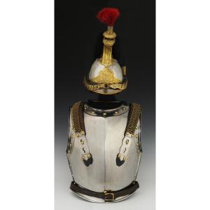 Set Of Helmet And Armor For The Imperial Guard's Cuirassiers, Model 1854, Second Empire.