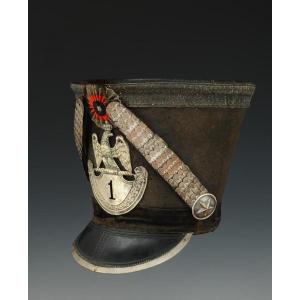 Officer's Shako Of The 1st Hussar Regiment, 1812 Model, First Empire.