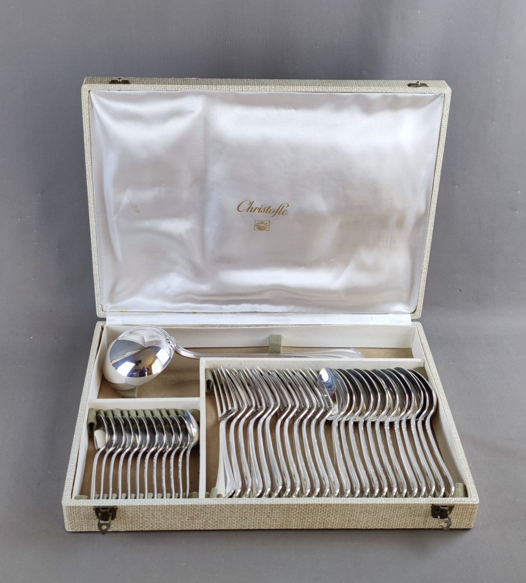 Christofle, Spatours Model, 37 Piece Cutlery Set 