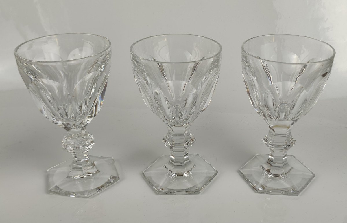 Baccarat Model Harcourt, Set Of Three Water Glasses 