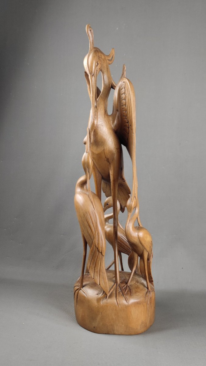 Indonésie, Bali Vers 1960-70, Groupe En Bois -photo-3