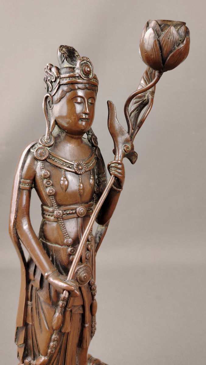 Statue représentant un Bodhisattva, Japon, Période Meiji -photo-4