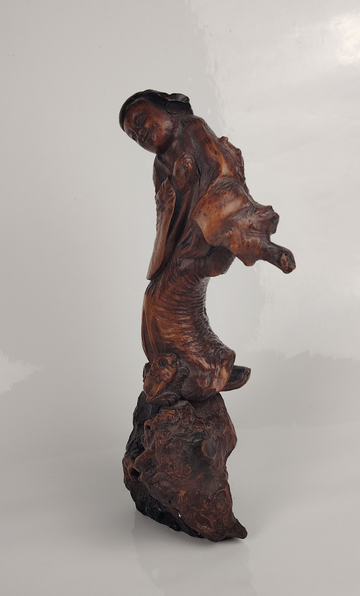 China 19th Century, Root Sculpture -photo-3