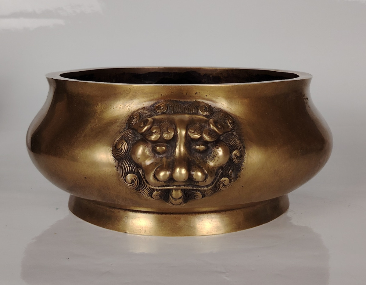 Brûle Parfum en bronze, Marque Xuande, Chine 19ème -photo-2