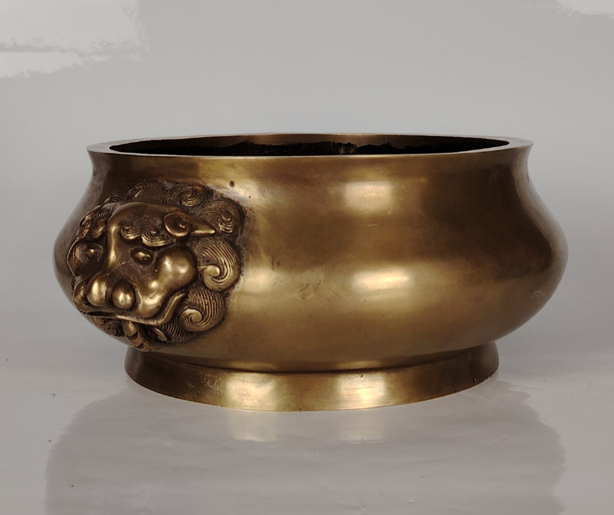 Brûle Parfum en bronze, Marque Xuande, Chine 19ème -photo-3