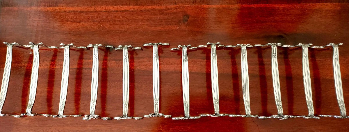 Christofle Knife Holders, Set Of 12, Vendome Model-photo-2