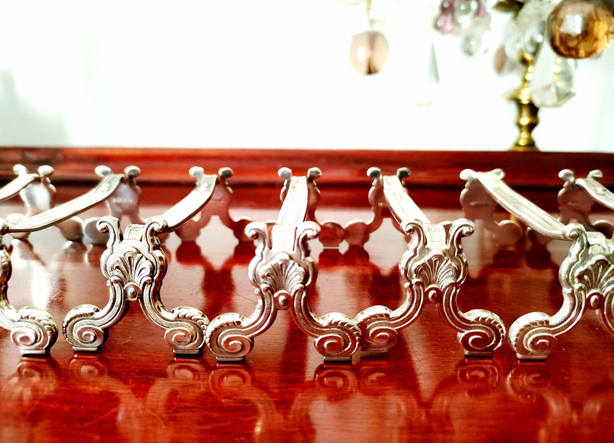 Christofle Knife Holders, Set Of 12, Vendome Model-photo-1