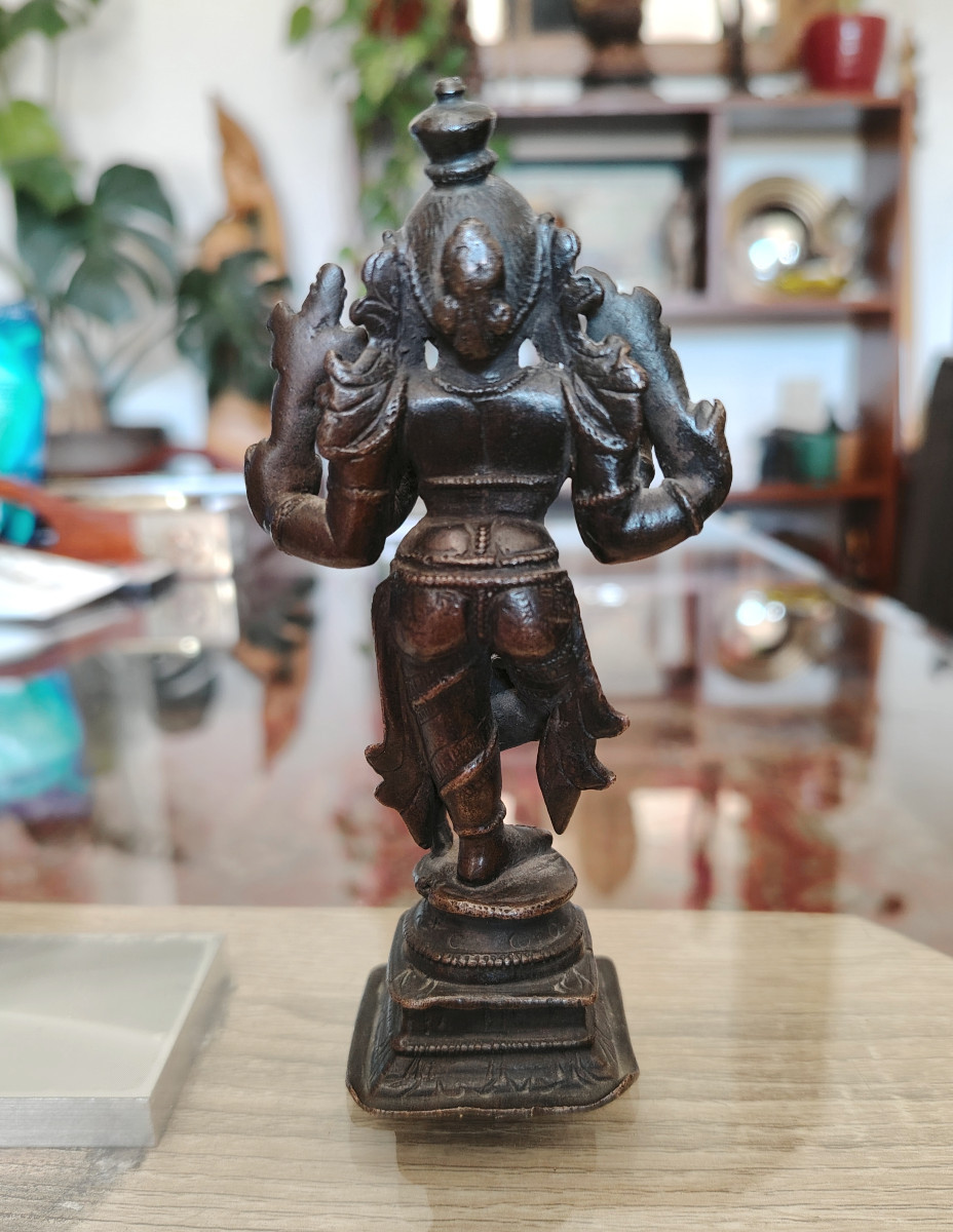 Bronze représentant Krishna, Inde 18-19ème  siècle -photo-2