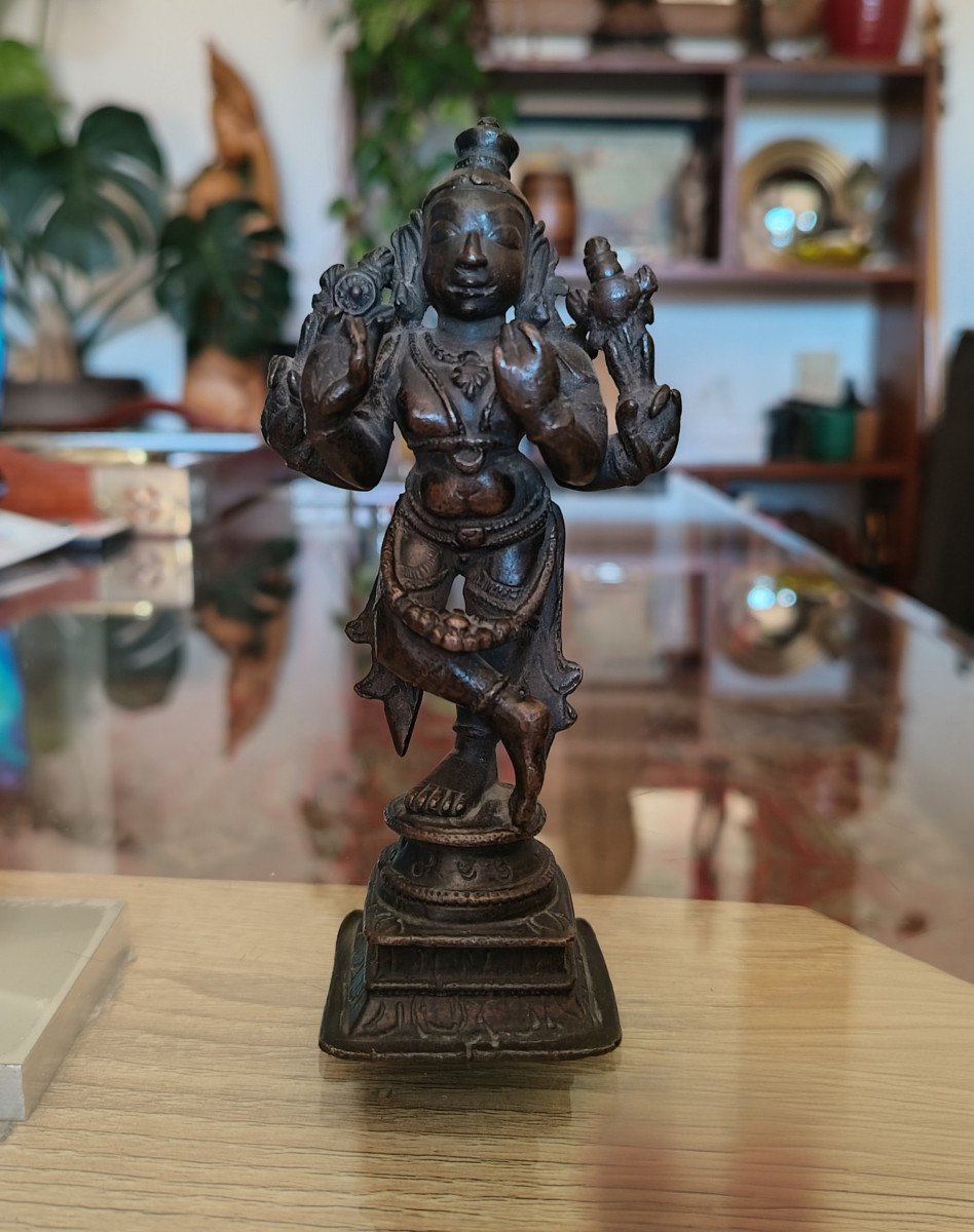 Bronze représentant Krishna, Inde 18-19ème  siècle 