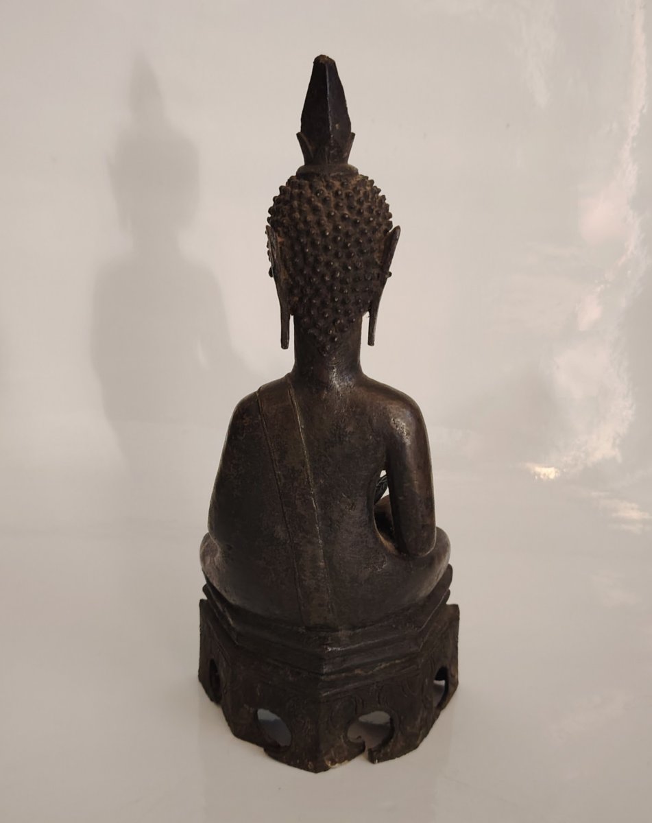 Bouddha en bronze, Laos 17ème. -photo-2