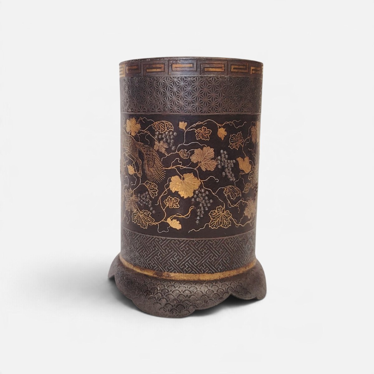 Komai-style Brush Pot, Japan, Meiji Period -photo-4