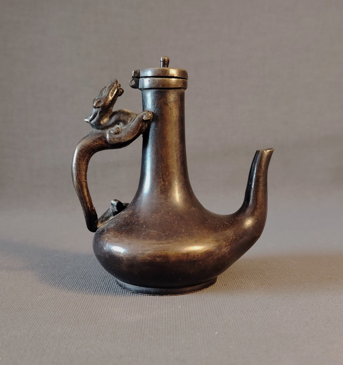 Miniature Scholar's Bronze Ewer, China, 17th Century 