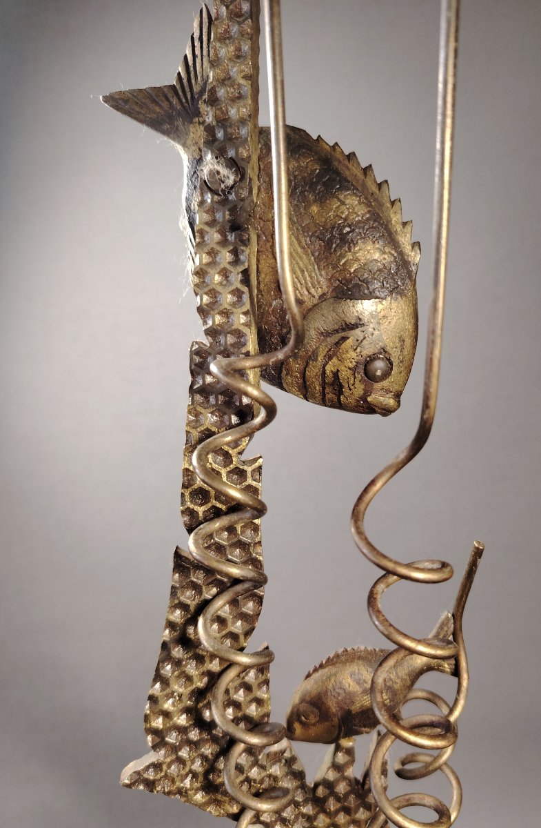 Brutalist Sculpture In Patinated Bronze, Circa 1970-photo-1