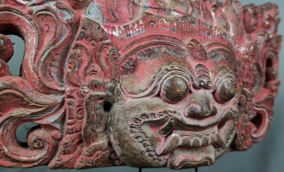 Balinese Architectural Ornament Temple Sculpture, Indonesia, Bali 19th-photo-3