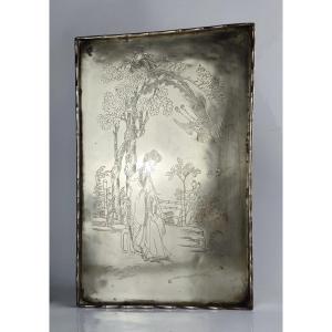 Opium Tray In Silvered Bronze, China 19-20th