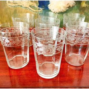 Baccarat 7 Large Water Or Whiskey Glasses