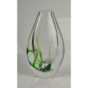 Vicke Lindstrand Pour Kosta, Vase En Verre 